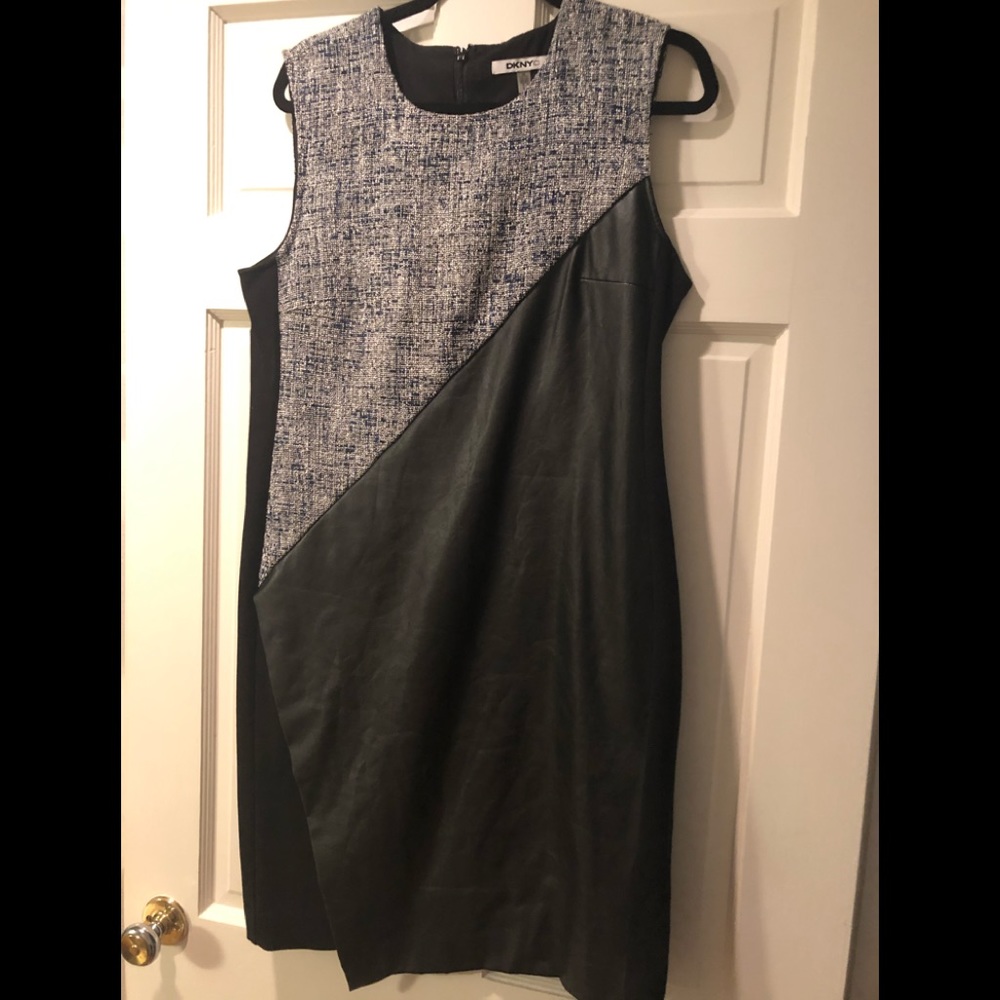 DKNYC Mixed Media Sheath Dress, Size 12
